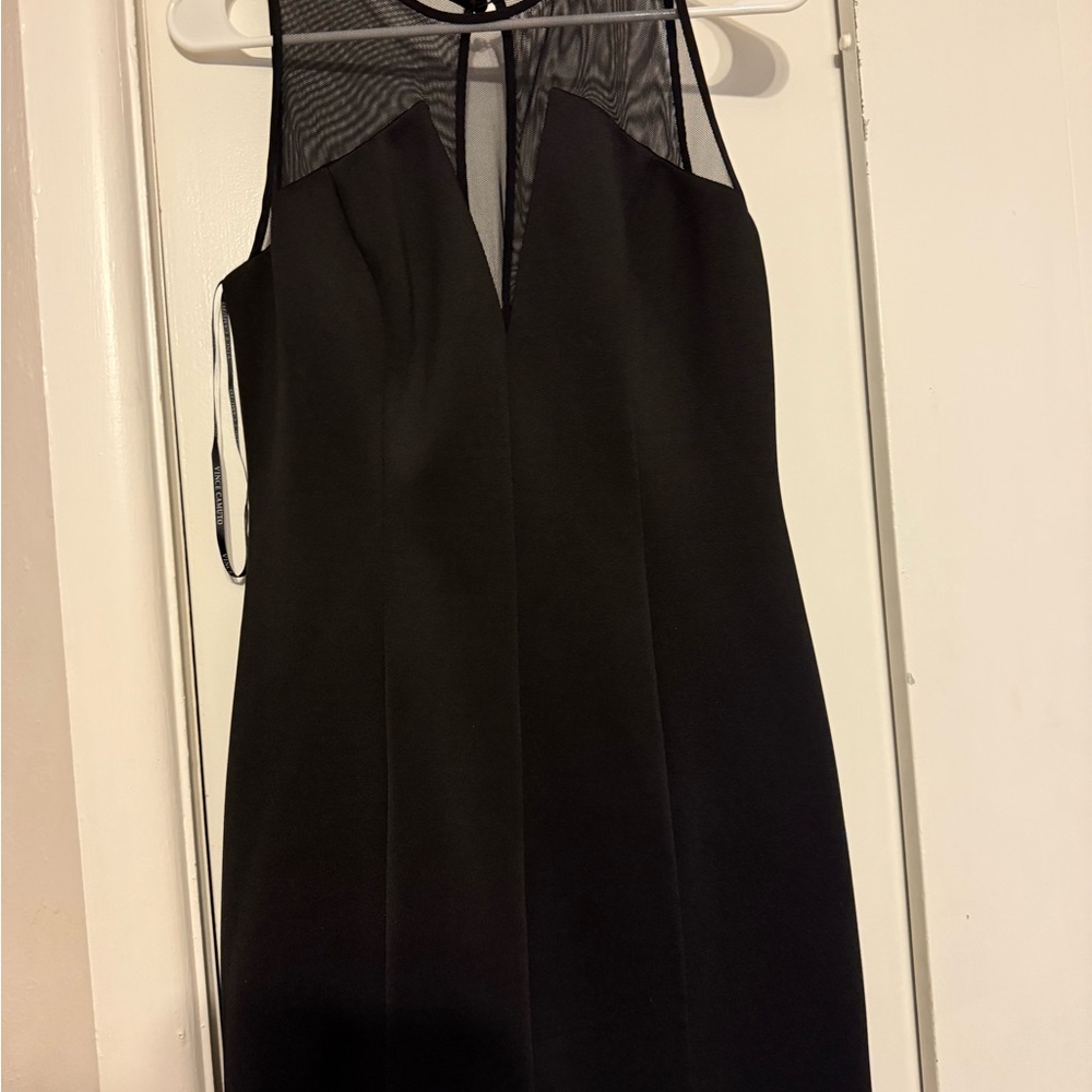 Vince Camuto Black Halter Sheath Dress